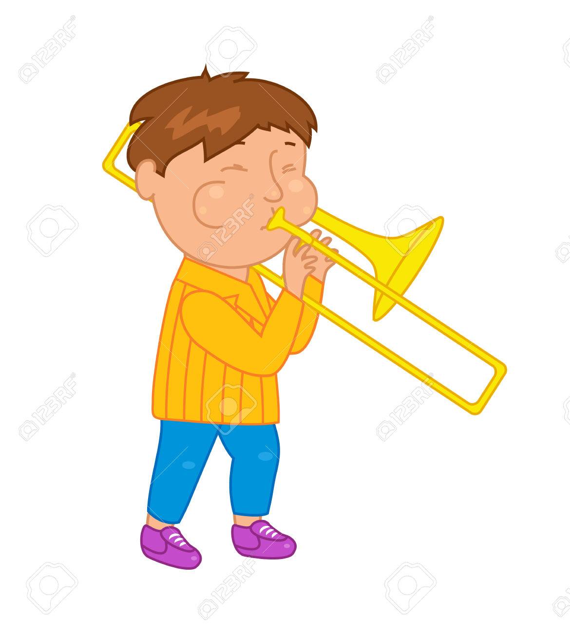 1170x1300 Cartoon Musician Kid. Vector Illustration For Children Music