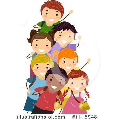 400x420 School Children Clipart