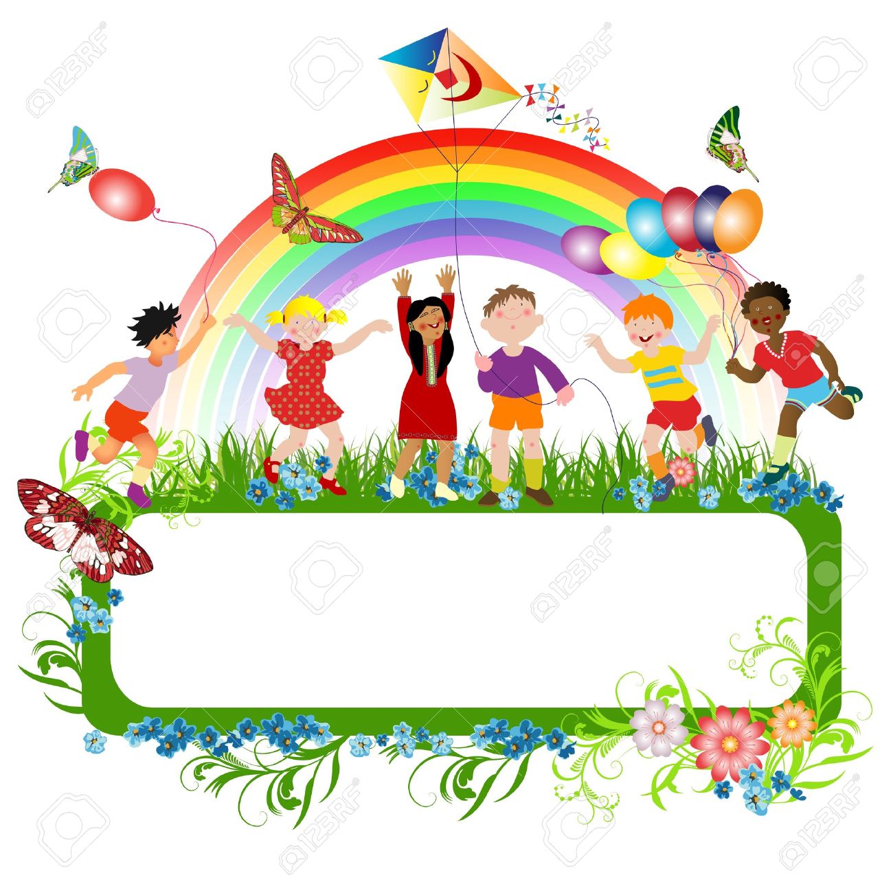 1300x1300 Multicultural School Children Clip Art Clipart