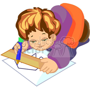 300x300 Royalty Free Child Drawing 383471 Vector Clip Art Image