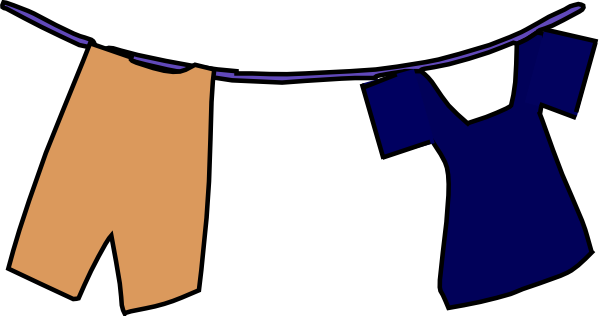 600x316 School Uniform On Clothesline Clip Art