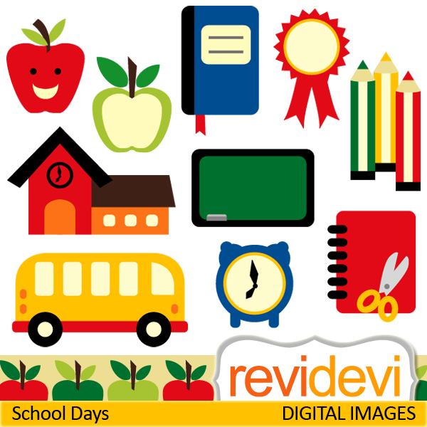 600x600 School Days Clipart