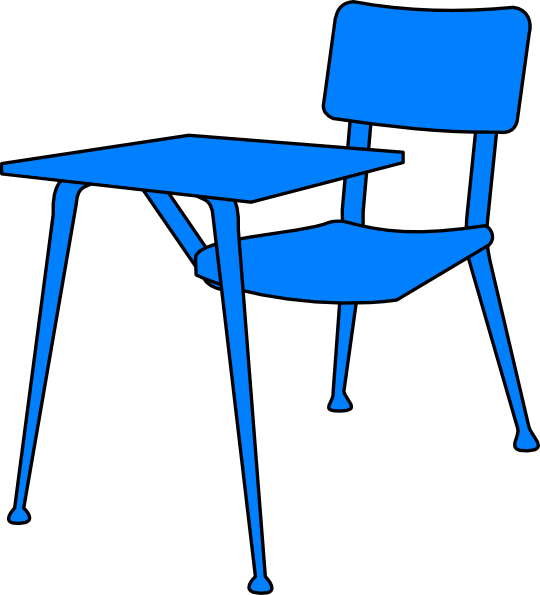 540x595 Blue Desk Clip Art