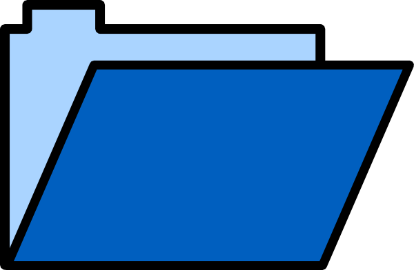 600x392 Blue Folder Clip Art
