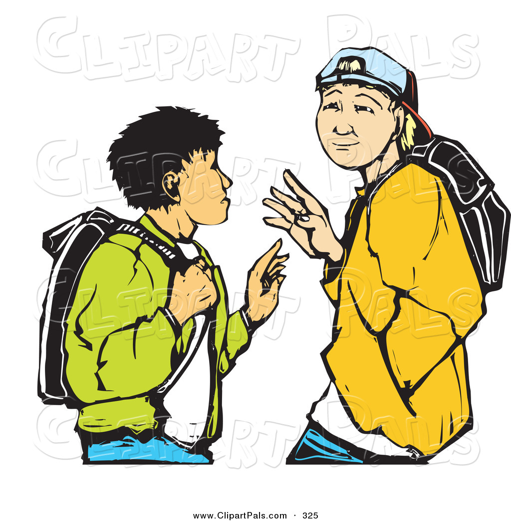 1024x1044 Pal Clipart Of A Pair Of High School Boys Waving While Passing
