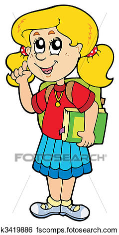 239x470 Clip Art Of Advising School Girl K3419886