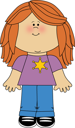 295x500 Girl Wearing A Sheriff Badge Clip Art