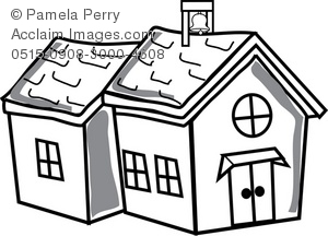 300x216 Old House Clipart Black And White
