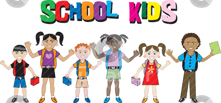 450x211 School Kids Clipart