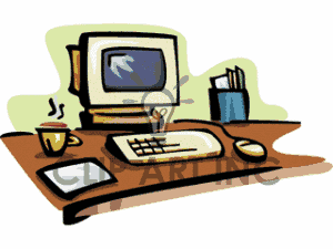 300x225 Office Desk Clipart