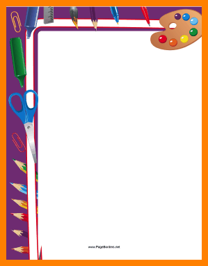 School Supplies Border | Free download on ClipArtMag