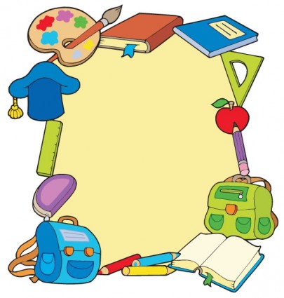 405x425 Cartoon School Supplies 05 Vector