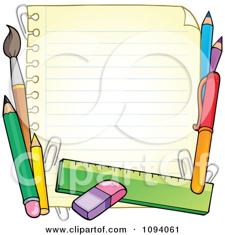 450x470 Art Supplies Border Clipart