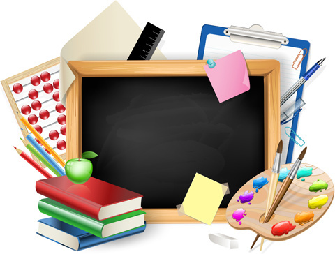 480x364 School Supplies Free Vector Download (1,642 Free Vector)