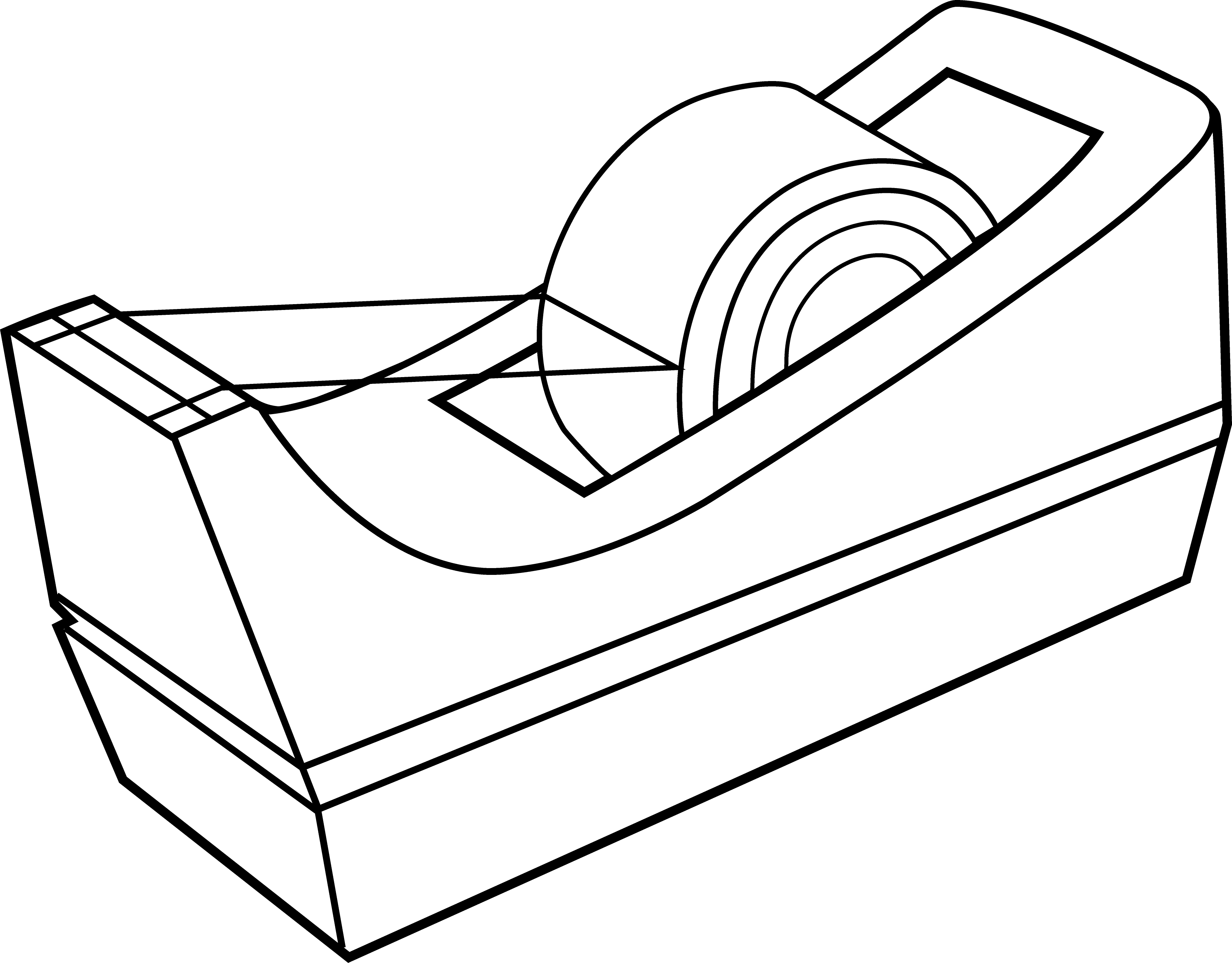 3801x2970 School Supplies Black And White Clipart