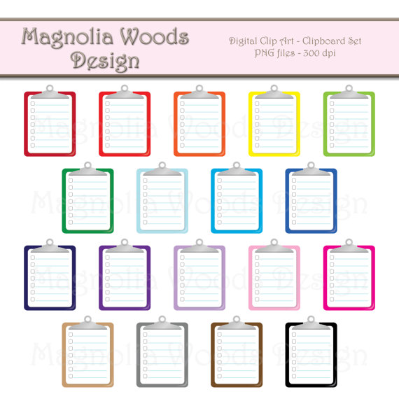 570x570 Clipboard Clip Art, To Do List Clip Art, School Clip Art, Planner