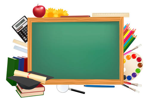 500x356 School Supplies Background Clipart