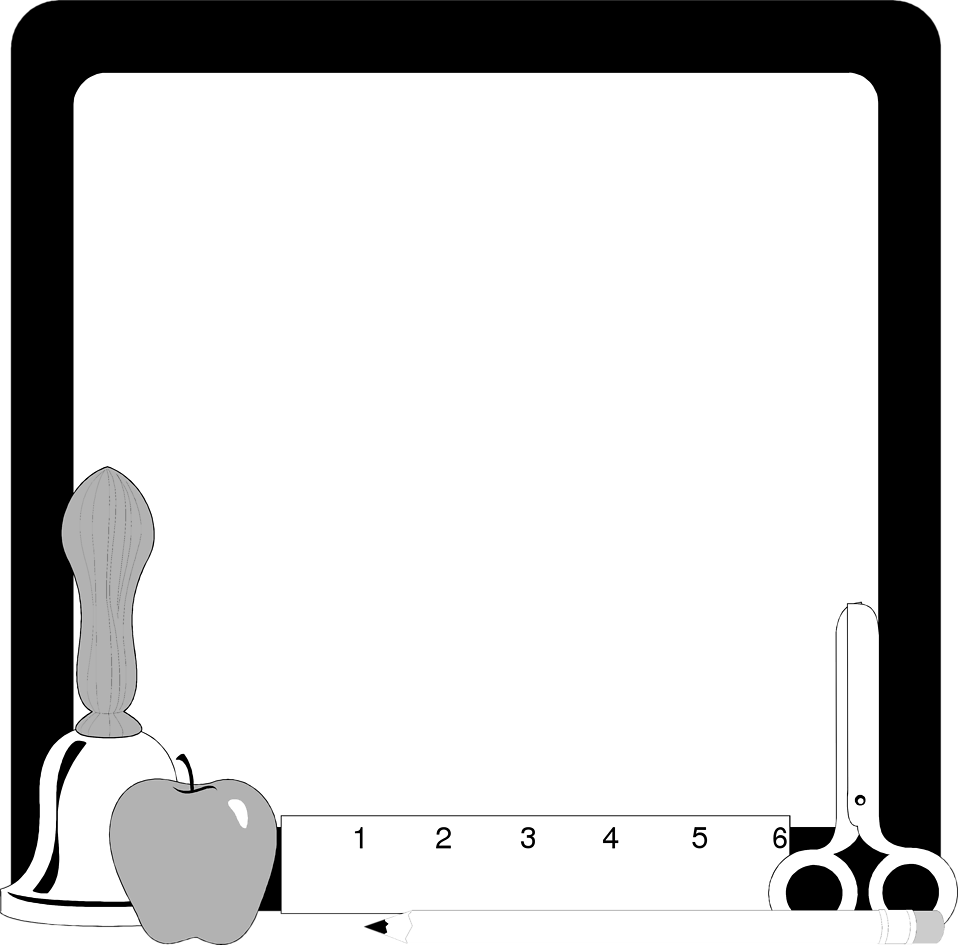 958x945 Image Of School Supply Clipart Borders