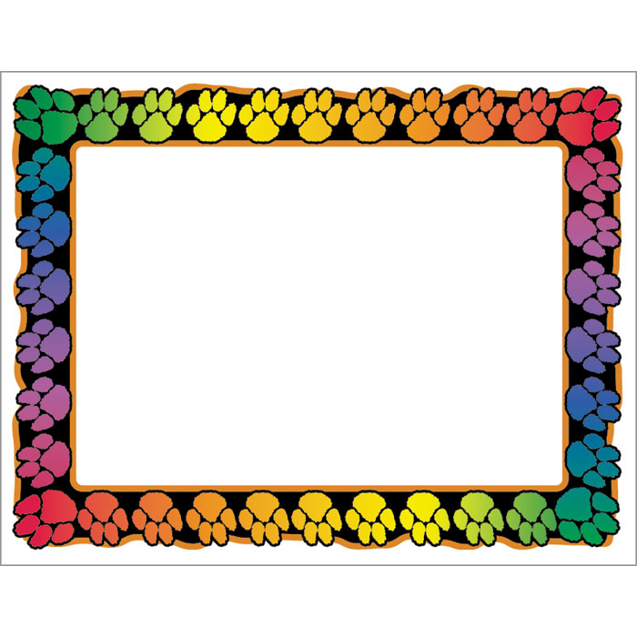 700x700 Paw Print Border