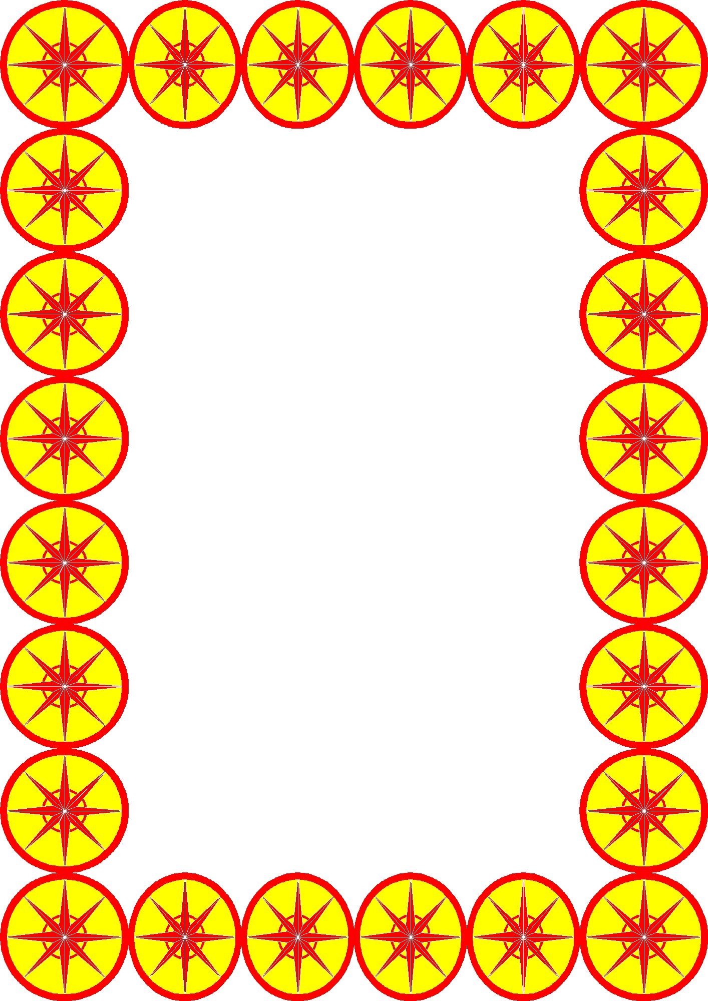 1414x2000 School Supply Circle Border Clipart