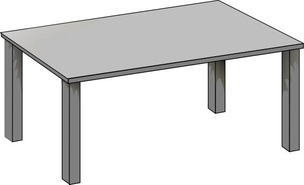 600x365 Desk Clipart Square Table