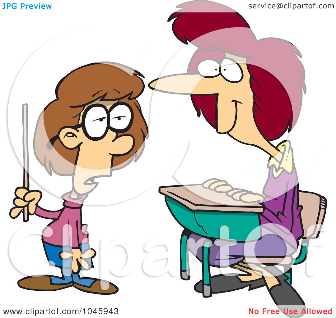 1080x1024 Royalty Free (Rf) Clip Art Illustration Of A Cartoon Smart School