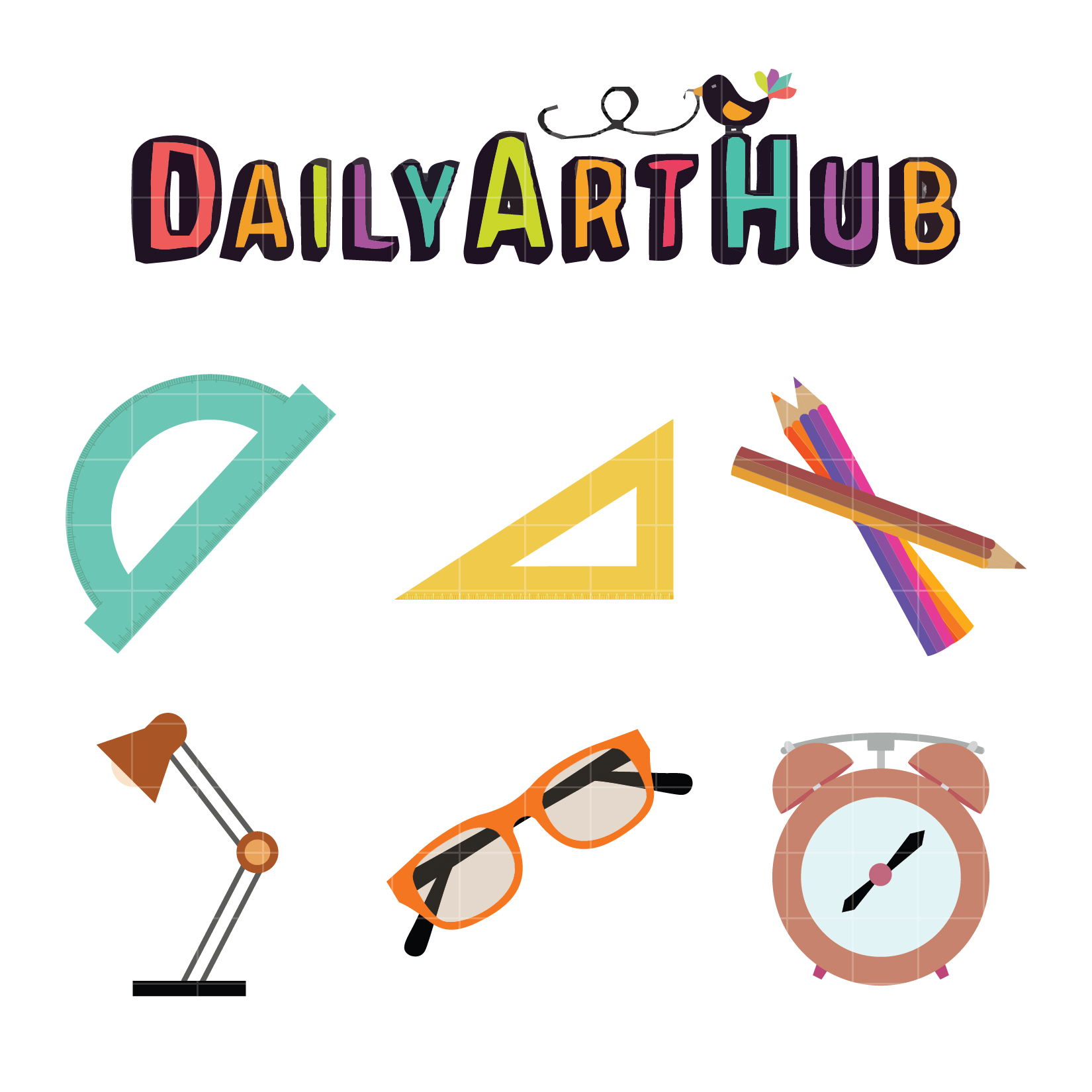 1650x1650 School Things Clip Art Set Daily Art Hub