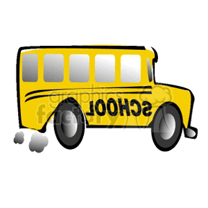 300x300 Royalty Free Mirrored School Bus 172304 Vector Clip Art Image