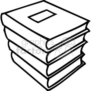 300x300 Royalty Free Black And White Stack Of School Books 382850 Vector