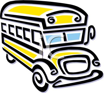 350x313 Picture Of A Cartoon School Bus In A Vector Clip Art Illustration