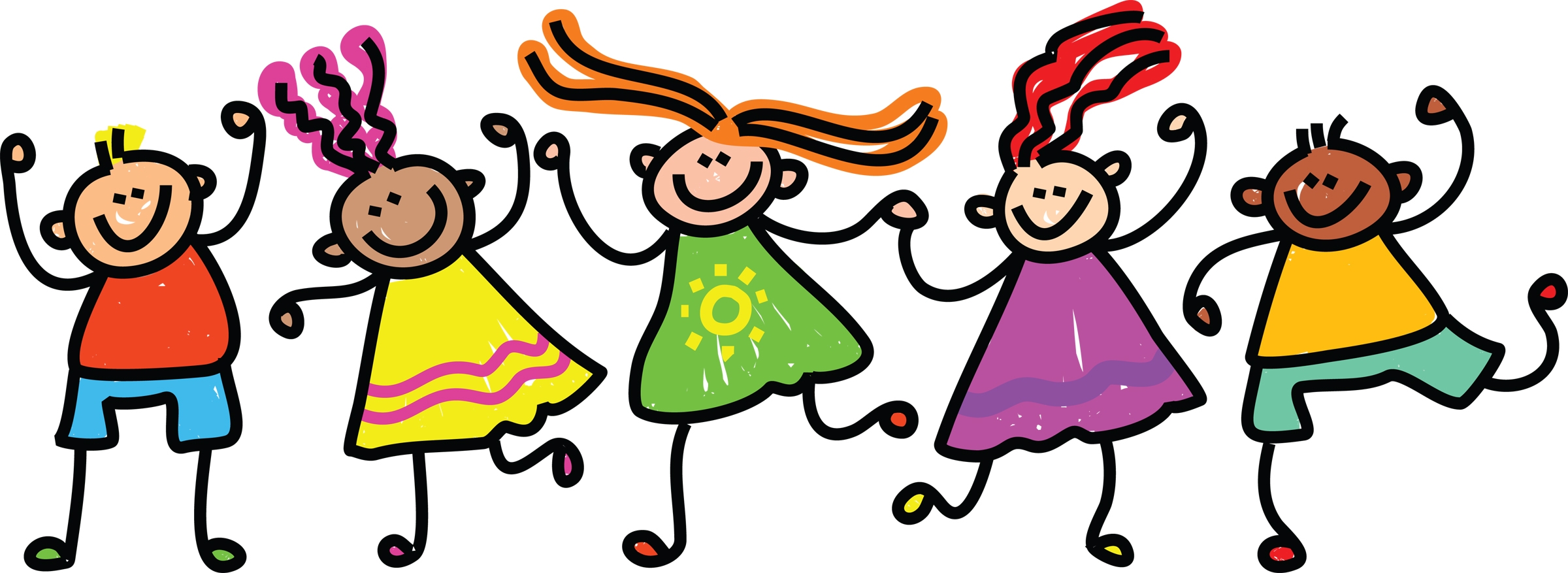 2400x877 School Kids Clipart