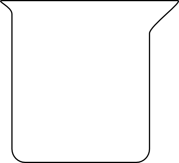 600x544 Beaker Outline Clip Art