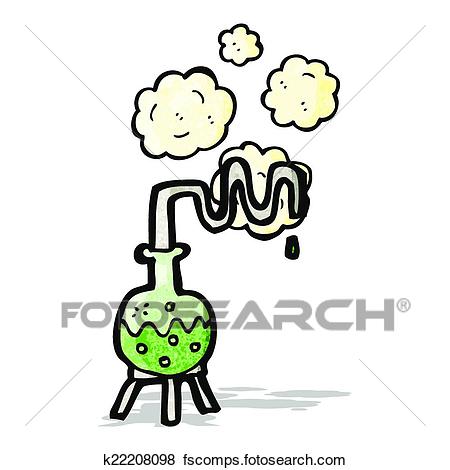 450x470 Clip Art Of Cartoon Science Experiment K22208098