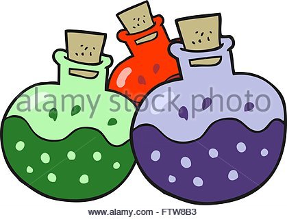 419x320 Freehand Drawn Cartoon Science Potion Stock Vector Art