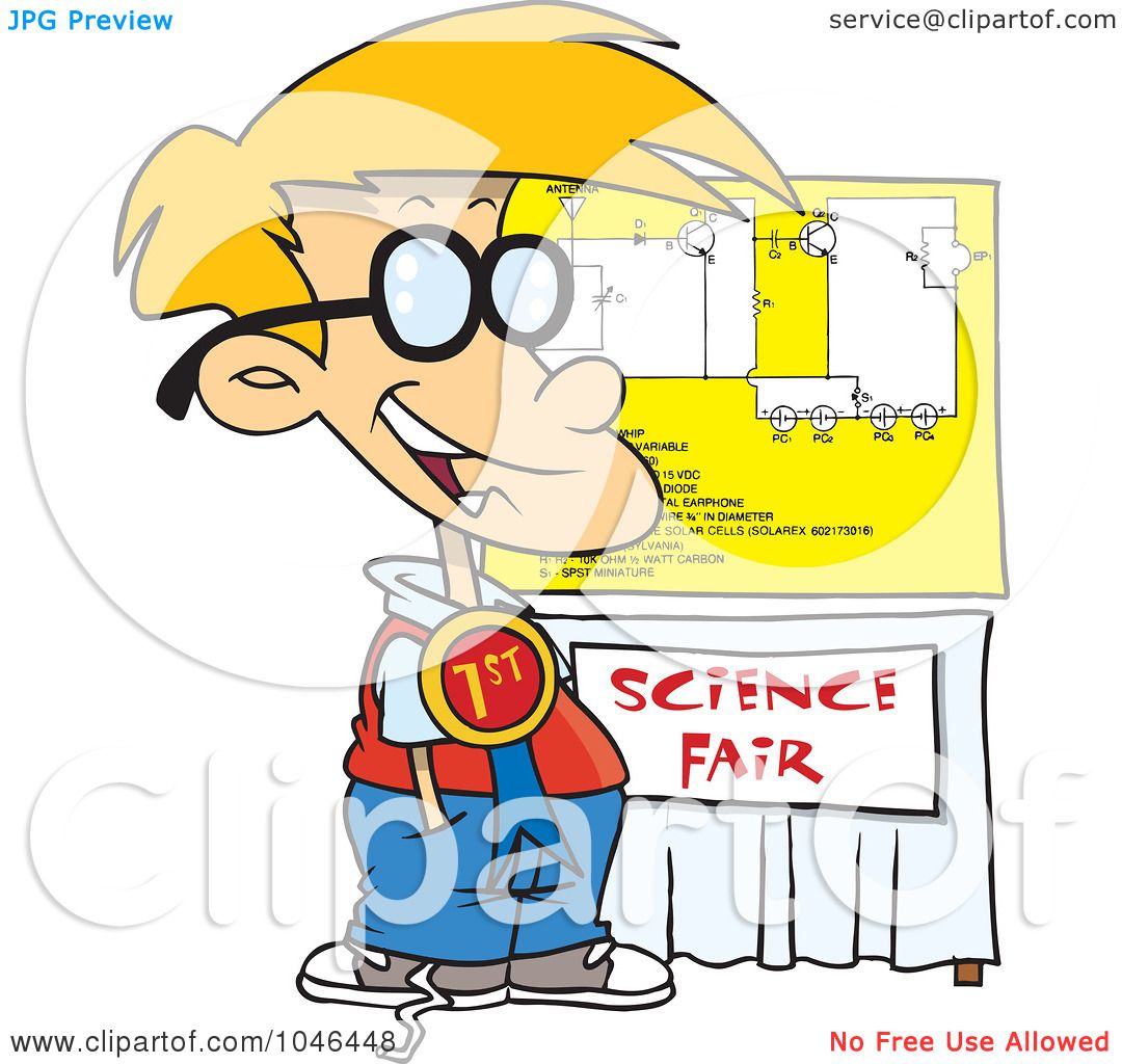 1080x1024 Royalty Free (Rf) Clip Art Illustration Of A Cartoon Science Fair