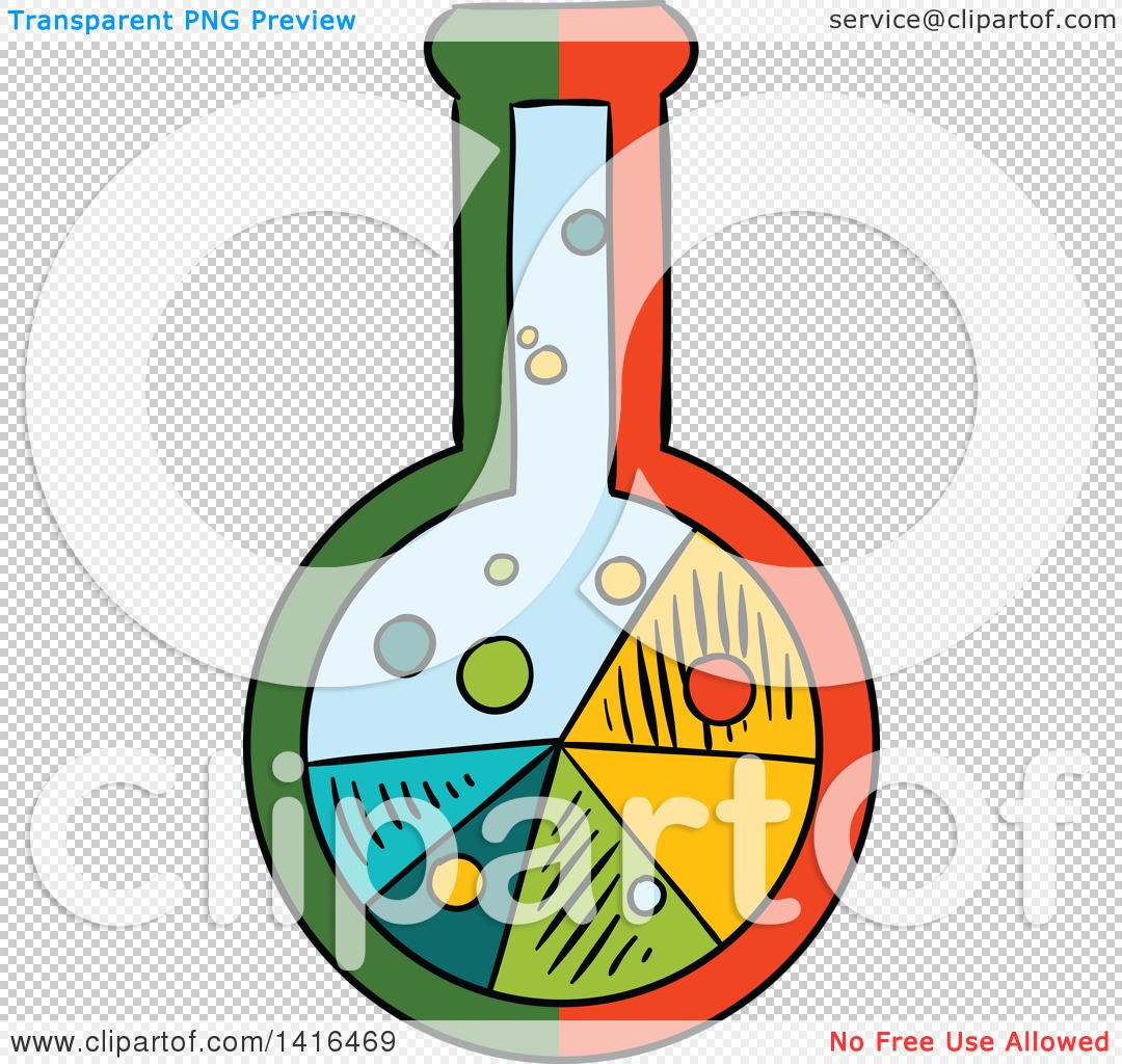 1080x1024 Clipart Of A Sketched Science Flask