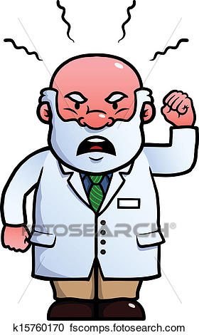 280x470 Clipart Of Scientist Being Angry K15760170