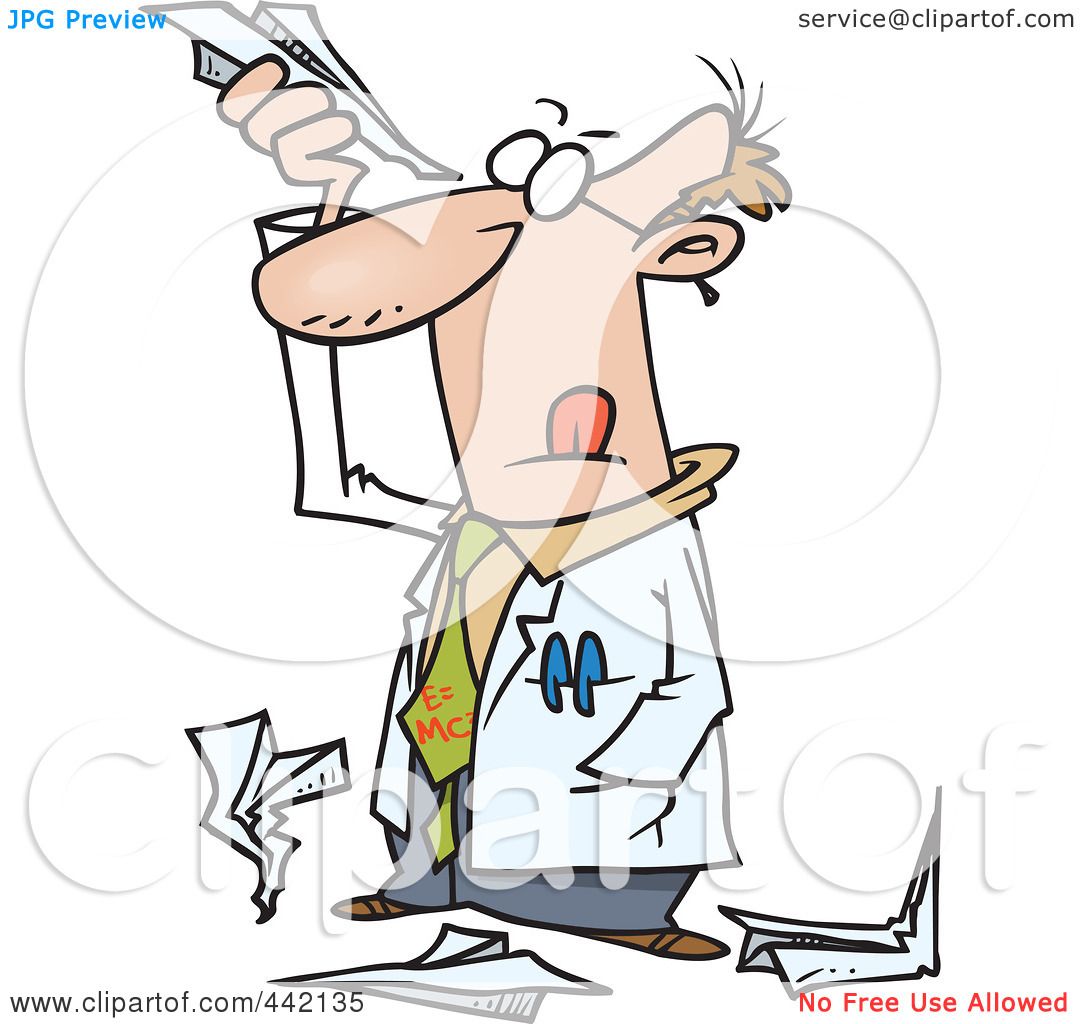 1080x1024 Royalty Free (Rf) Clip Art Illustration Of A Cartoon Scientist