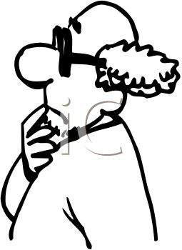 255x350 Royalty Free Cliprt Image Scientist Or Professor Pondering