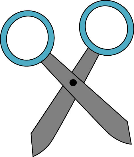 470x553 Blue Scissors Clip Art
