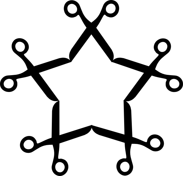 600x576 Scissor Star Clip Art