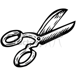 300x300 Royalty Free Black White Scissors 382953 Vector Clip Art Image