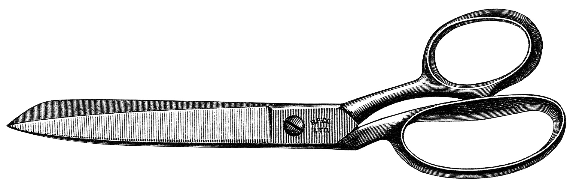 1917x627 Vintage Clipart Scissors