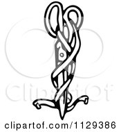 175x190 Clipart Of A Vintage Black And White Pair Of Scissors And Paste