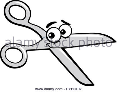 405x320 Cartoon Illustration Of Funny Scissors Stock Vector Art