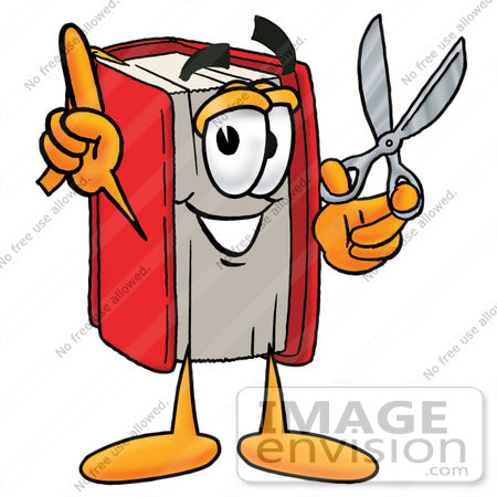 450x450 Clip Art Graphic A Book Cartoon Character Holding A Pair