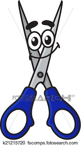 262x470 Clipart Of Cute Cartoon Character Of Sharp Scissors K21215720
