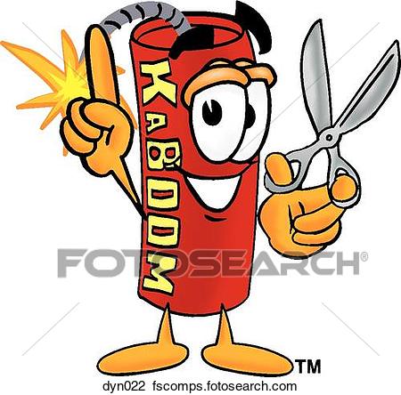 450x444 Clipart Of Dynamite With Scissors Dyn022