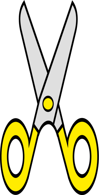 347x684 Scissors Clip Art Yellow