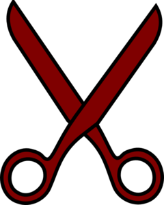 240x299 Red Scissors Clip Art